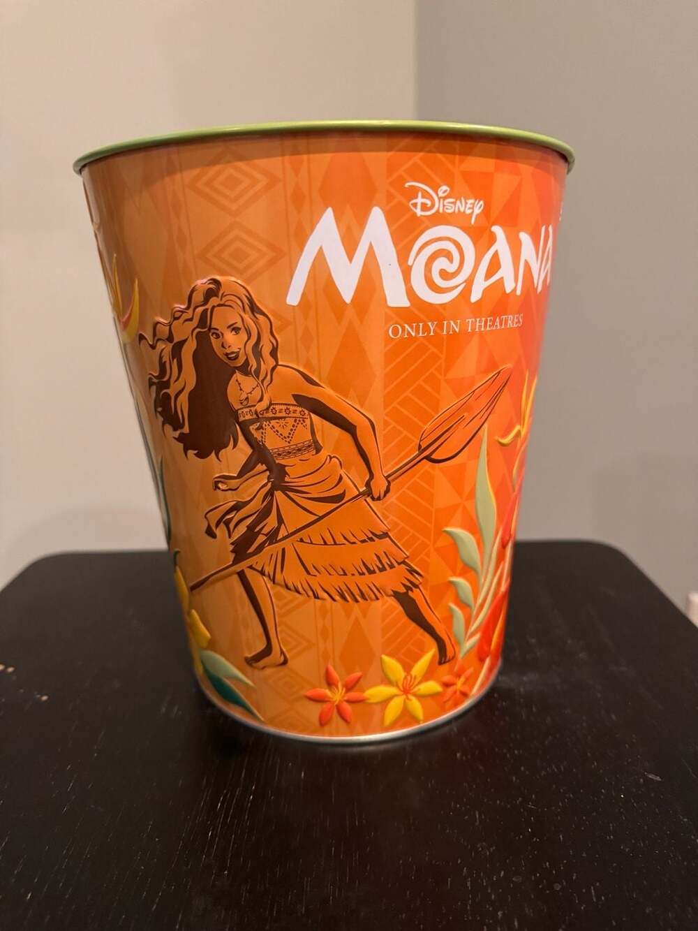 Disney Live Action Moana Golden Link Metal Popcorn Bucket Tin